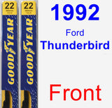 Front Wiper Blade Pack for 1992 Ford Thunderbird - Premium