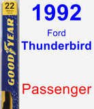 Passenger Wiper Blade for 1992 Ford Thunderbird - Premium