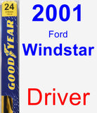 Driver Wiper Blade for 2001 Ford Windstar - Premium