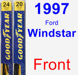 Front Wiper Blade Pack for 1997 Ford Windstar - Premium