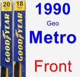 Front Wiper Blade Pack for 1990 Geo Metro - Premium