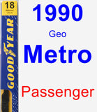 Passenger Wiper Blade for 1990 Geo Metro - Premium