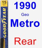 Rear Wiper Blade for 1990 Geo Metro - Premium