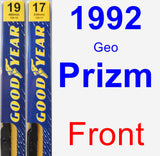 Front Wiper Blade Pack for 1992 Geo Prizm - Premium