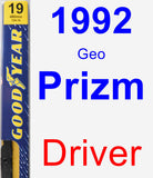 Driver Wiper Blade for 1992 Geo Prizm - Premium