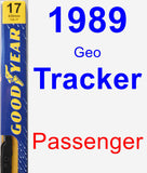 Passenger Wiper Blade for 1989 Geo Tracker - Premium