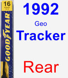 Rear Wiper Blade for 1992 Geo Tracker - Premium