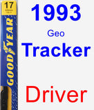 Driver Wiper Blade for 1993 Geo Tracker - Premium