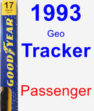 Passenger Wiper Blade for 1993 Geo Tracker - Premium