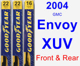 Front & Rear Wiper Blade Pack for 2004 GMC Envoy XUV - Premium