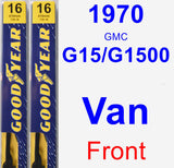 Front Wiper Blade Pack for 1970 GMC G15/G1500 Van - Premium