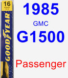 Passenger Wiper Blade for 1985 GMC G1500 - Premium