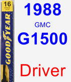 Driver Wiper Blade for 1988 GMC G1500 - Premium