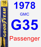 Passenger Wiper Blade for 1978 GMC G35 - Premium