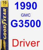 Driver Wiper Blade for 1990 GMC G3500 - Premium