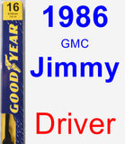 Driver Wiper Blade for 1986 GMC Jimmy - Premium