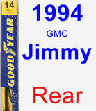 Rear Wiper Blade for 1994 GMC Jimmy - Premium