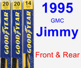 Front & Rear Wiper Blade Pack for 1995 GMC Jimmy - Premium