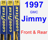 Front & Rear Wiper Blade Pack for 1997 GMC Jimmy - Premium