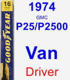 Driver Wiper Blade for 1974 GMC P25/P2500 Van - Premium