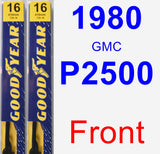 Front Wiper Blade Pack for 1980 GMC P2500 - Premium