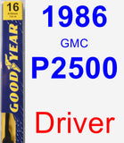 Driver Wiper Blade for 1986 GMC P2500 - Premium