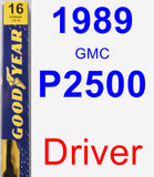 Driver Wiper Blade for 1989 GMC P2500 - Premium