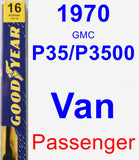 Passenger Wiper Blade for 1970 GMC P35/P3500 Van - Premium
