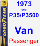 Passenger Wiper Blade for 1973 GMC P35/P3500 Van - Premium