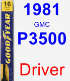 Driver Wiper Blade for 1981 GMC P3500 - Premium