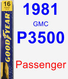 Passenger Wiper Blade for 1981 GMC P3500 - Premium