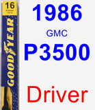 Driver Wiper Blade for 1986 GMC P3500 - Premium