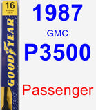 Passenger Wiper Blade for 1987 GMC P3500 - Premium