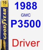 Driver Wiper Blade for 1988 GMC P3500 - Premium