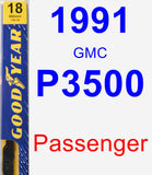 Passenger Wiper Blade for 1991 GMC P3500 - Premium