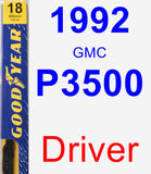 Driver Wiper Blade for 1992 GMC P3500 - Premium