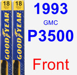 Front Wiper Blade Pack for 1993 GMC P3500 - Premium