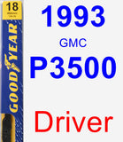 Driver Wiper Blade for 1993 GMC P3500 - Premium