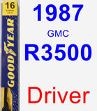 Driver Wiper Blade for 1987 GMC R3500 - Premium