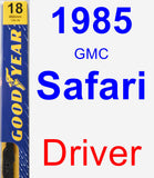 Driver Wiper Blade for 1985 GMC Safari - Premium