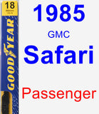 Passenger Wiper Blade for 1985 GMC Safari - Premium