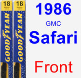 Front Wiper Blade Pack for 1986 GMC Safari - Premium