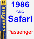 Passenger Wiper Blade for 1986 GMC Safari - Premium