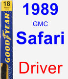 Driver Wiper Blade for 1989 GMC Safari - Premium