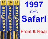 Front & Rear Wiper Blade Pack for 1997 GMC Safari - Premium