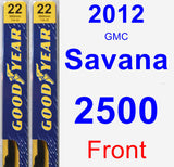 Front Wiper Blade Pack for 2012 GMC Savana 2500 - Premium