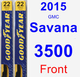 Front Wiper Blade Pack for 2015 GMC Savana 3500 - Premium