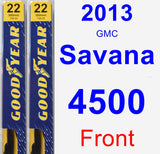 Front Wiper Blade Pack for 2013 GMC Savana 4500 - Premium