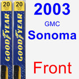 Front Wiper Blade Pack for 2003 GMC Sonoma - Premium