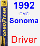 Driver Wiper Blade for 1992 GMC Sonoma - Premium